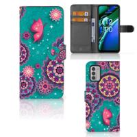 Nokia G42 Hoesje Cirkels en Vlinders - thumbnail