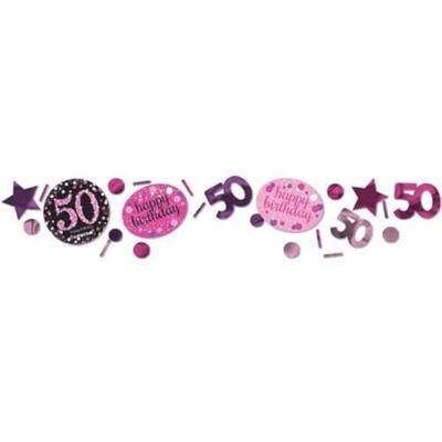 Tafelconfetti 50 Jaar Sparkling Pink (34gr)
