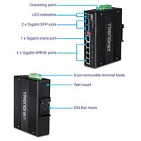 TrendNet TI-UPG62 Industrial Ethernet Switch 10 / 100 / 1000 MBit/s - thumbnail
