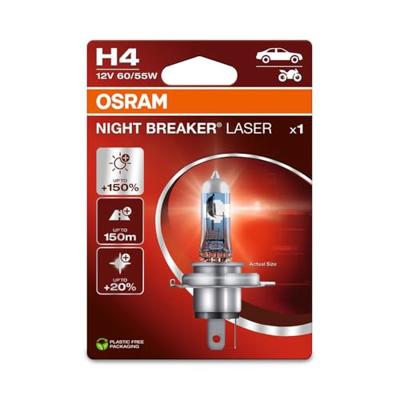 Osram Automotive 64193NL-1BL Halogeenlamp Night Breaker Laser Next Generation H4 60/55 W 12 V Osram Automotive 64193NL-1BL Halogeenlamp Night Breaker Laser Next Generation H4 60/55 W 12 V