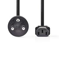 Voedingskabel | Stekker Type K (DK) - IEC-320-C13 | 2,0 m | Zwart - thumbnail