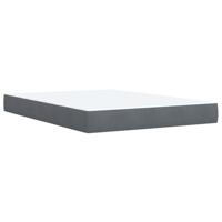 Boxspring met matras fluweel donkergrijs 140x200 cm - thumbnail