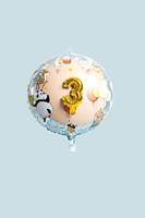 Folat BV 3d folieballon dieren met leeftijd, 1-5 jr. - thumbnail