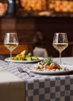 Caminho de Mesa Azul e Branco Xadrez 50x140cm 100% Algodão - Treb WS - thumbnail