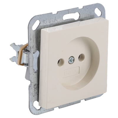 Gira System 55 Contactdoos | Inbouw | 1-voudig | Crème - 66.052.40