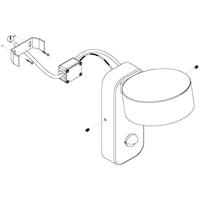 Eglo Led muurspotPalosco 6w - 3000K met bewegingssensor zwart - 98738 - thumbnail