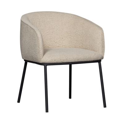 WOOOD Eetkamerstoel 'Leon' Bouclé, kleur Naturel WOOOD Eetkamerstoel 'Leon' Bouclé, kleur Naturel