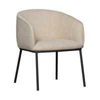 WOOOD Eetkamerstoel 'Leon' Bouclé, kleur Naturel - thumbnail