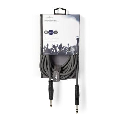 Gebalanceerde Audiokabel | 6,35 mm male - 6,35 mm male | 5,0 m | Grijs Gebalanceerde Audiokabel | 6,35 mm male - 6,35 mm male | 5,0 m | Grijs