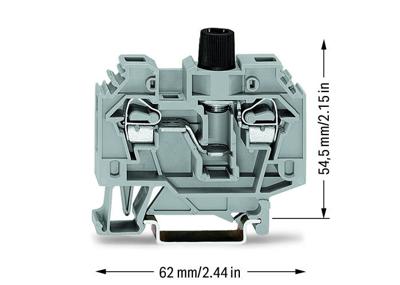 WAGO 282-126 Zekeringklem 13 mm Spanveer Toewijzing: L Grijs 40 stuk(s)