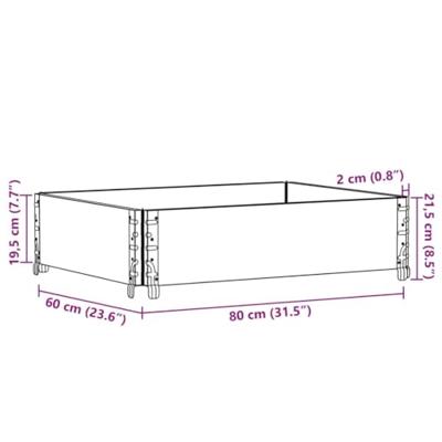 VidaXL Palletopzetrand 80x60 cm massief grenenhout zwart