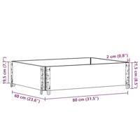 Palletopzetrand 80x60 cm massief grenenhout zwart - thumbnail