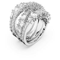 Swarovski 5584646 Ring Twist Overslag zilverkleurig-wit Maat 58 - thumbnail
