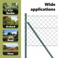 VidaXL Afrasteringspaal groen 25 x 0,4 m (60 x 60 mm gaas) - thumbnail