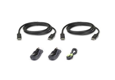 ATEN KVM Aansluitkabel [1x DisplayPort stekker, USB-A 2.0 stekker, Jackplug male 3,5 mm - 1x USB 2.0 bus B, Jackplug male 3,5 mm, DisplayPort stekker] 1.80 m