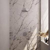 BRAUER Stripe Thermostatische Inbouw Regendouche - 3-weg - rond - SET 37 - 25cm douchekop - rechte muurarm - staaf handdouche - doucheslang - wandaansluitbocht - chroom 5-CE-437 - thumbnail