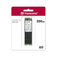 Transcend 115S 250 GB NVMe/PCIe M.2 SSD 2280 harde schijf PCIe NVMe 3.0 x4 Retail TS250GMTE115S - thumbnail