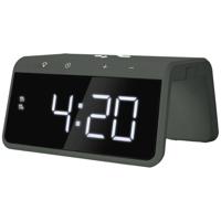 Digitale Wekker met Draadloze Oplader - Dual Alarmklok met Wake Up Light - Midnight Green (HCG019QI-MG) - thumbnail
