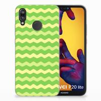 Huawei P20 Lite TPU bumper Waves Green - thumbnail