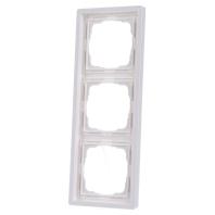 Gira F100 afdekraam 3-voudig zuiverwit glanzend