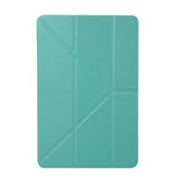 Honingraat TPU bodem geval horizontale vervorming Flip lederen case voor iPad mini 2019 met houder (mint groen) - thumbnail