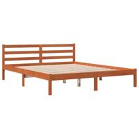 Bedframe massief grenenhout wasbruin 200x200 cm - thumbnail