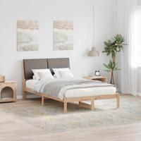 Bedframe Bruin en taupe 120 x 200 cm Massief grenenhout - thumbnail