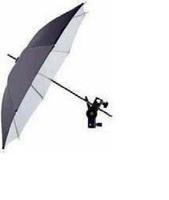 Falcon eyes flitsparaplu ur-32wb wit/zwart 80 cm - thumbnail