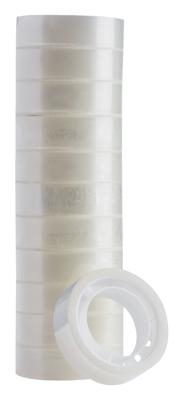 Plakband Quantore 12mmx10m transparant | 12 stuks