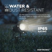 Set van 9 Sydney LED prikspots - Dimbaar - Kantelbaar - GU10 - 4000K neutraal wit - 4 Watt 345 Lumen - IP64 Waterdicht - 1,5 meter netsnoer incl. eurostekker - Zwart - thumbnail