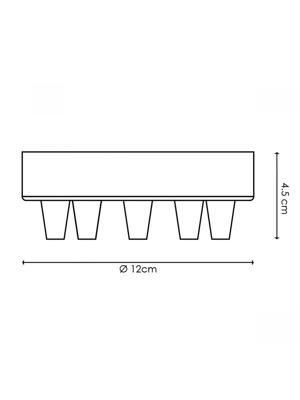 Light depot - plafondkap metaal 5 lichts - beton - Outlet Light depot - plafondkap metaal 5 lichts - beton - Outlet