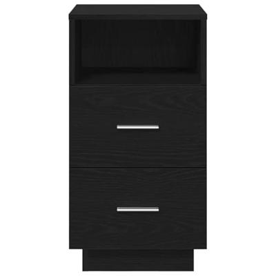 Nachtkastjes 2 st met 2 lades 36x36x68 cm zwart