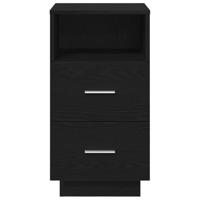 Nachtkastjes 2 st met 2 lades 36x36x68 cm zwart - thumbnail