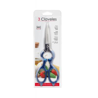Keukenschaar 3 Claveles 8" Roestvrij staal Blauw Multifunctioneel - thumbnail