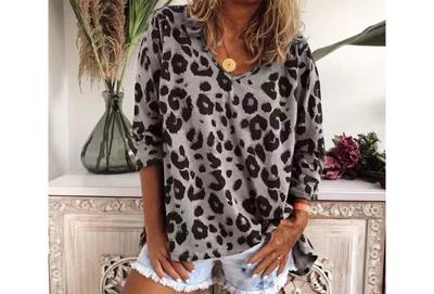 Lange mouwen shirt voor dames met panterprint