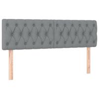 Ottoman bed met matrassen 160x200cm stof lichtgrijs - thumbnail