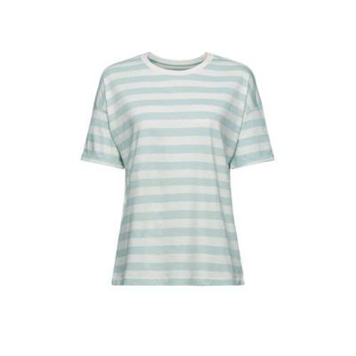 ESPRIT Women Casual gestreept T-shirt van biologisch katoen turquoise/wit