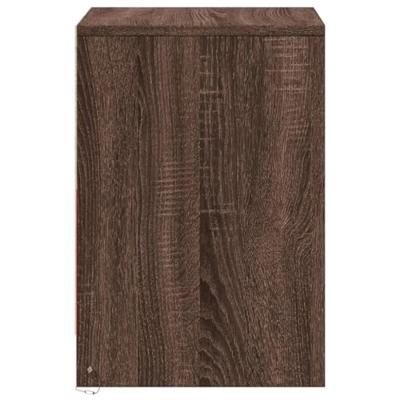 Nachtkastjes met LED 2 st bewerkt hout bruin eikenkleur