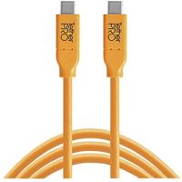 Tethertools TetherPro USB-C to USB-C, 15' (4.6m), High-Visibility Orange - thumbnail