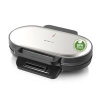 EMERIO WM-123356 Dubbel wafelijzer Anti-aanbaklaag, BPA-vrij, Traploze temperatuurregeling RVS, Zwart - thumbnail