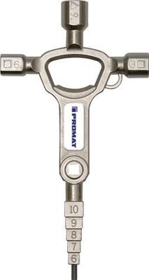 Promat /tecwerk schakelkastsleutel | 13 functies | geïntegreerde flesopener - 4000829773 Promat /tecwerk schakelkastsleutel | 13 functies | geïntegreerde flesopener - 4000829773