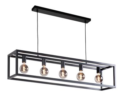 Highlight Design hanglampFragola 120cm 5-lichts zwart - H5840.01