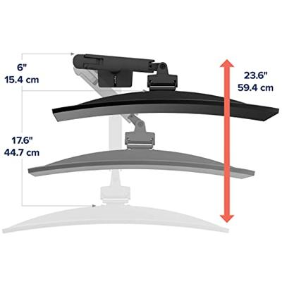 Ergotron HX Arm Desk Mount HD Monitor-tafelbeugel Aantal monteerbare displays: 1 Display(s) 38,1 cm (15) - 124,5 cm (49) Zwart Draaibaar, In hoogte
