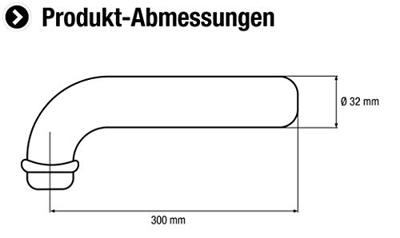 Cornat Gebogen Buis 300Mm Siphon 1 1/4 Ch - TEC318205
