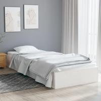 Bedframe massief hout wit 90x190 cm - thumbnail