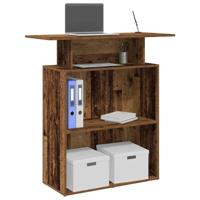 Receptiebalie 100x40x104 cm bewerkt hout oud houtkleurig - thumbnail