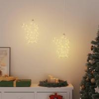 VidaXL Kerstverlichting silhouet van de kerstman2 st 35 leds warm wit - thumbnail