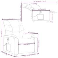 Sta-op-massagestoel elektrisch verstelbaar stof taupe - thumbnail