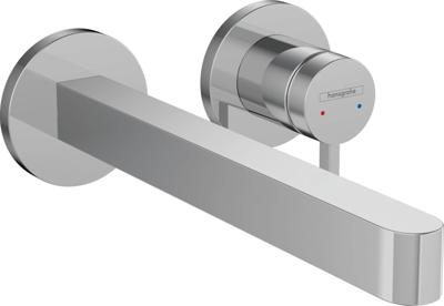 Hansgrohe Wastafelmengkraan Inbouw Finoris 2-gats 228 mm Voorsprong Met Afvoerplug Chroom Hansgrohe Wastafelmengkraan Inbouw Finoris 2-gats 228 mm Voorsprong Met Afvoerplug Chroom