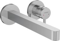 Hansgrohe Wastafelmengkraan Inbouw Finoris 2-gats 228 mm Voorsprong Met Afvoerplug Chroom - thumbnail